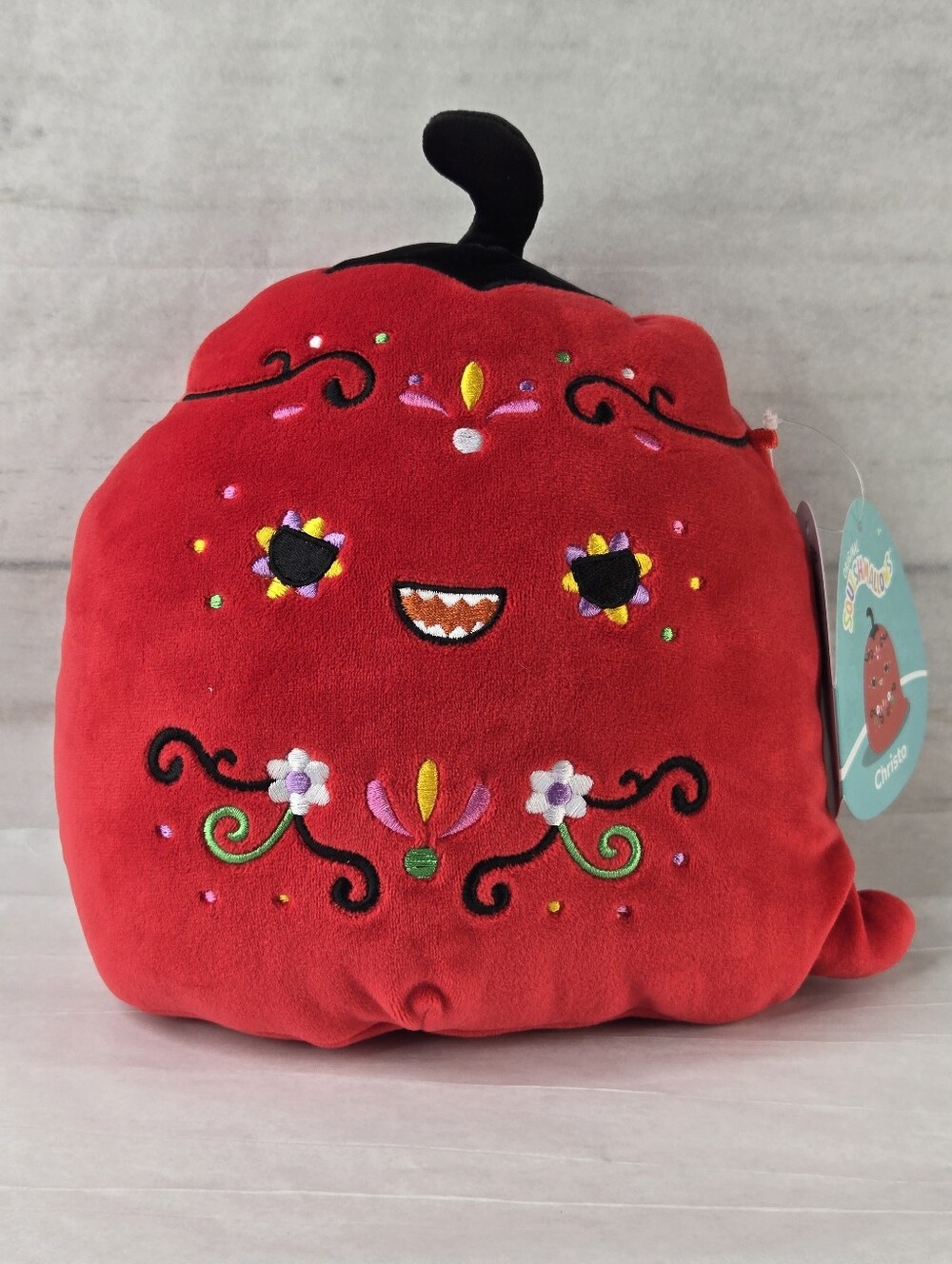 Squishmallows 8" Christo Red Chili Pepper Day of the Dead Plush Toy Collectible